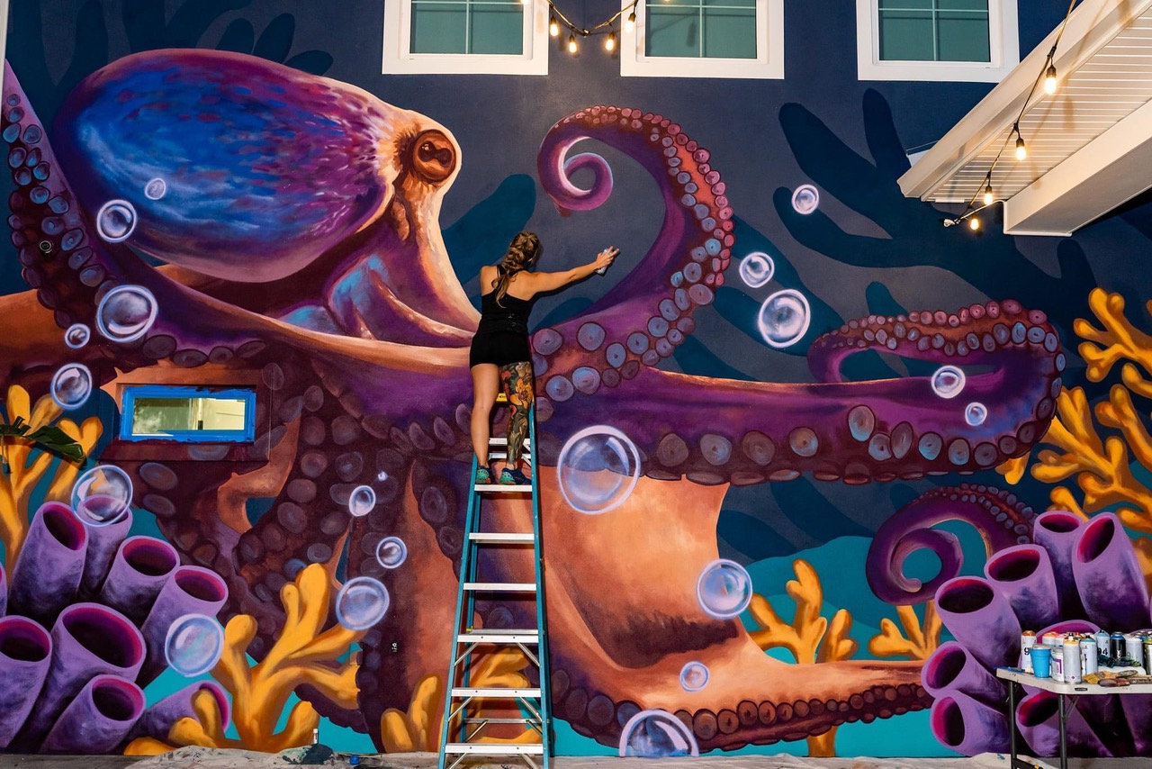 Wayne and Kathy Boudreaux Tap Artist for Backyard Mural